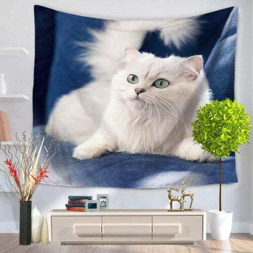 Little fresh cure Cat tapestry wall blanket background cloth Persian Cat Puppet Pet Shop Renovation Home room decoration