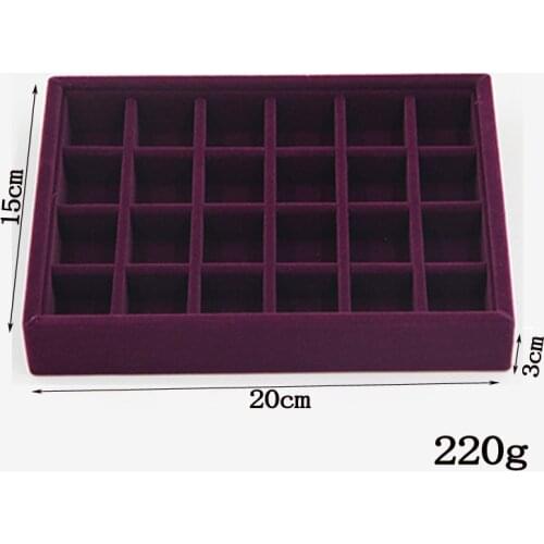 Fashion Hot SaleJewelry Earrings Necklaces Pendants Bracelets Trays Cases Velvet Jewelry Display 20*15*3cm DIY Storages Trays