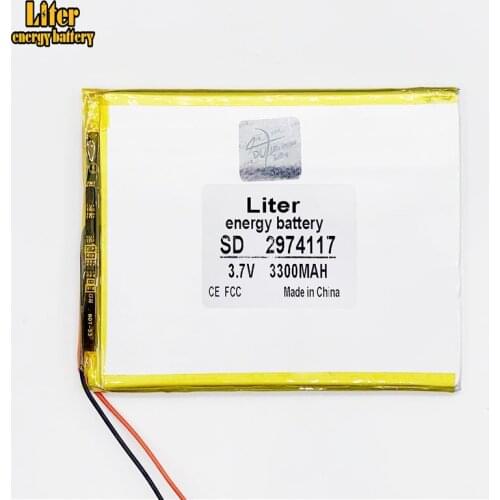 Liter energy battery Good Qulity 3.7V,3300mAH 2974117 Polymer lithium ion / Li-ion battery for tablet pc BANK,GPS,mp3,mp4