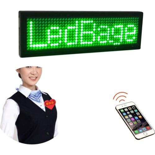 Eletronicos Scrolling LED Name Badge Colorful DIY Sign Tags Bluetooth Customized Language Message Card With Pin and Magnet