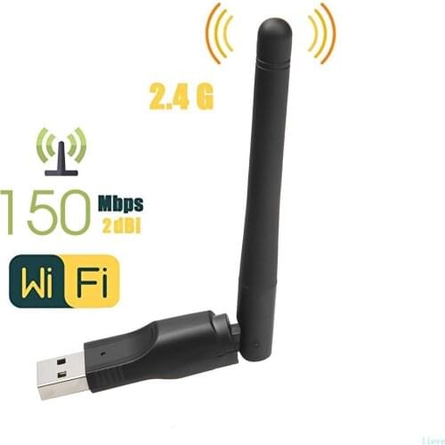 Mini Portable USB 2.0 WiFi Wireless Network Card 150M 802.11b/g/n LAN Adapter With Rotatable Antenna or Laptops PC Mini Wi-fi