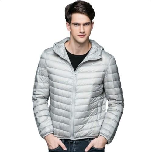Fashion Duck Down Jacket Men Winter Portability Warm 90% White Duck Down Hooded Man Coat Jaqueta Masculino Chaqueta Hombre