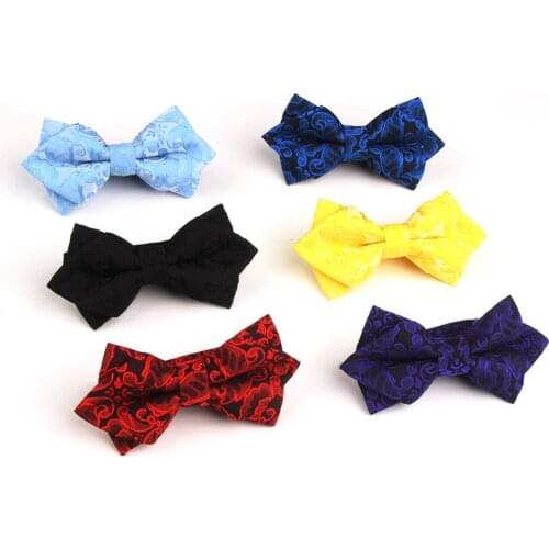 Mens Vintage Fashion Flower Bowtie Tuxedo Designer Wedding Butterfly Adults Red Blue Soft Women Casual Cravat Bow Tie Bowties