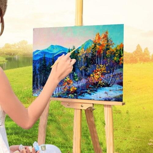 Landscape Autumn Morning DIY Paint By Numbers Complete Kit Oil Paints 40*50 Boards By Numbers Loft Picture For Adults Art