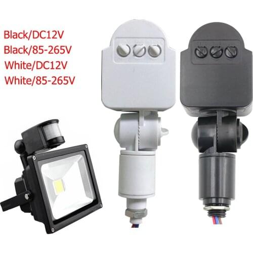 ABS outdoor PIR Motion Sensor Switch Security saves energy lighting switch for LED Flood Light Human Infrared Sensor 180 degrees