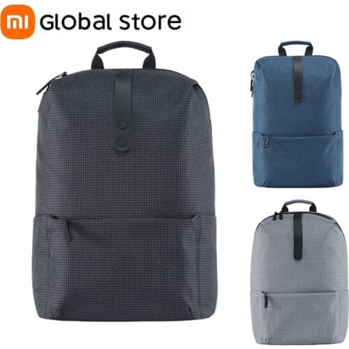 Original New Xiaomi Fashion School Backpack Bag 600D Polyester Durable Bags Suit For 15.6 Inch Laptop Computer