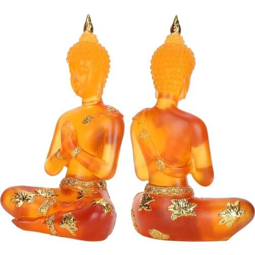 Transparent Sitting Buddha Resin Buddha Sculpture Home Office Feng Shui Decoration Home Decoration Accessories