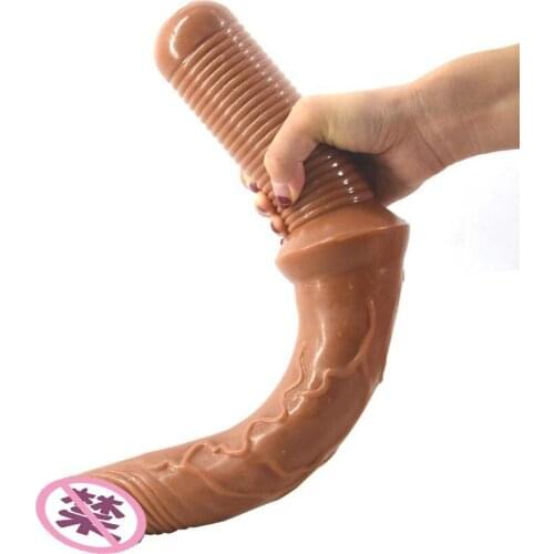 FAAK Realistic Dildo Suction Ribbed Dildo Big Penis Sex Toys for Women Man Extreme Stimulate Adult Sex Products Shop Anal Plug