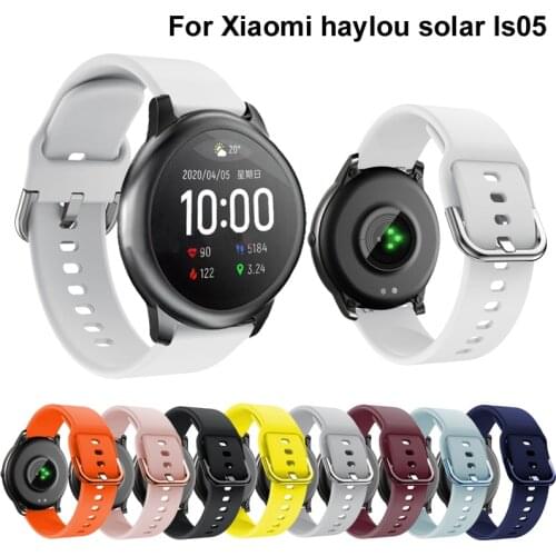 Fashion Silicone Watchband Strap For Xiaomi Haylou Solar ls05 Original Bracelet For Xiaomi Haylou Solar Replacement Smart Belt