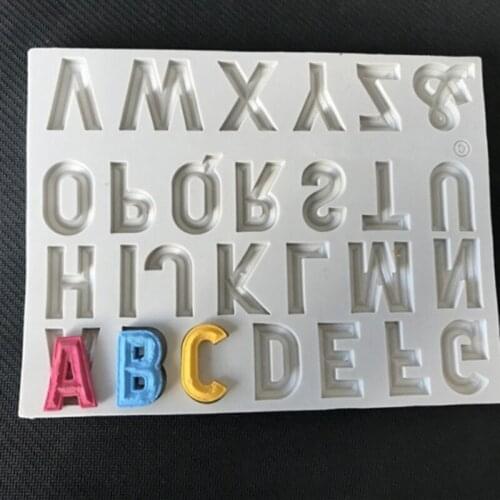 DIY Silicone 3D Alphabet Letter Fondant Mold Cake Chocolate Sugarcraft Cutter Mold