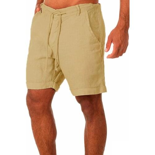 New Mens Fashion Linen Home Sport Shorts Breathable Summer Casual Training Shorts Joggers Men Gym Fitness Shorts With Pocket 4XL