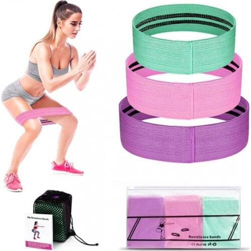 Sports Resistance Bands Fabric Thigh Circle Exercise Cotton Bands Fitness Yoga Training Rubber Band Elastic Workout Glute Loop