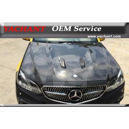 Car-Styling Full Carbon Fiber FCF Hood Bonnet Fit For 2013-2015 Mercedes Benz W212 BS Style Hood Bonnet