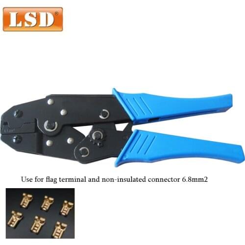 Ratchet Crimping Tool for Flag Terminals LS-06FL use for 6.8mm2 cable lug connectors press plier