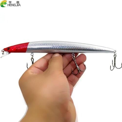 HENGJIA 1PCS 15.5cm 26g Wobbler Fishing Lure Big Minnow Crankbait Peche Bass Trolling Artificial Bait Pike Carp lures MI101