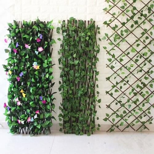 Retractable Artificial Garden Privacy Fence Artificial Leaf Fence Home Decoration Privacy Garden Fence Extendable Garden Screen