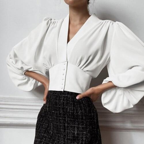 XIYOUNGYOUNG Black And White Blouses