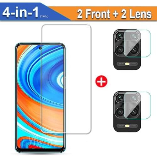 4 in 1 Not 9 Pro Max Protective Glass for Xiaomi Redmi 9A Screen Protector On for Redmi Note 9 S 9C Tempered Glass Film