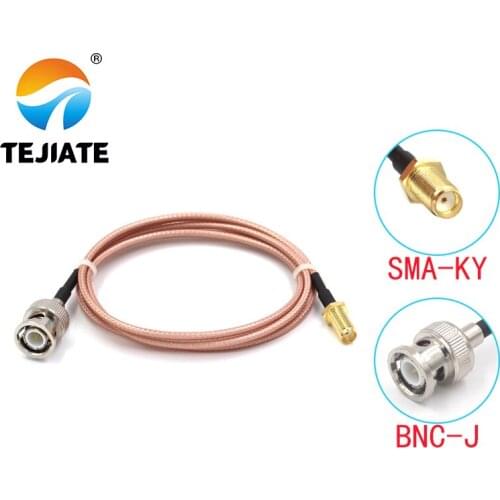 1PCS TEJIATE Adapter Cable BNC To SMA BNC-J Convert SMA-KY 8-90CM 1 1.5 2M Length Connector RG316 Wire