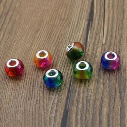 10pcs 14mm Glass Crystal Beads for Jewelry Making fits Charm Bracelet DIY Handmade Jewelry Findings Z545