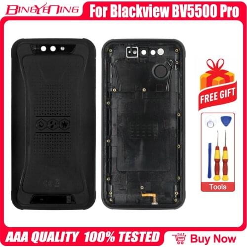 100% Original Battery Cover Back housing+Microphone For Blackview BV5500/BV5500 Pro Cellphone