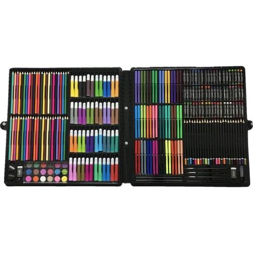 258 pieces of childrens brush set watercolor pen art supplies painting toolbox elementary school painting pen gift box