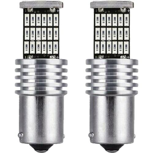 2 x 1156 Red 7506 P21W LED Bulbs BA15S Backup Reverse Tail Turn Signal Lights