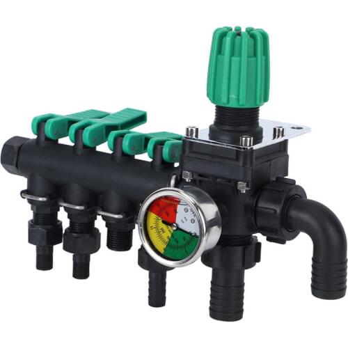4 Way Water Splitter Agricultural Sprayer Garden Water Pipe Tap Connector Splitter Distributor