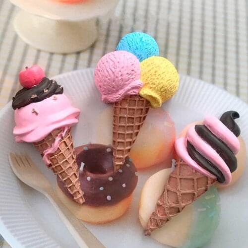 4 types of ice cream cone silicone mold DIY fondant cake decoration, soap, scented candles, resin jewelry accessories accessorie