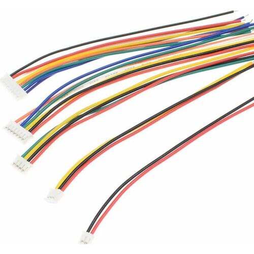 5Pcs ZH 1.5mm 2/3/4/5/6/7/8/9/10 Pin JST Connector Single Plug With Wires Cables 10/15/20/30cm 28AWG