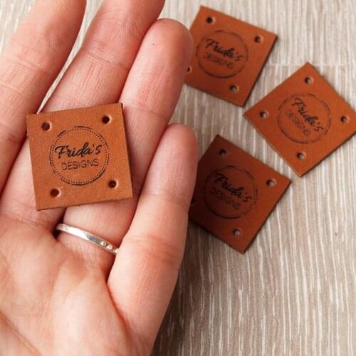 55pcs personalized Leather clothing label for handmade items, Leather Sewing Garment Labels, crochet logo tags, Quilting Blanket