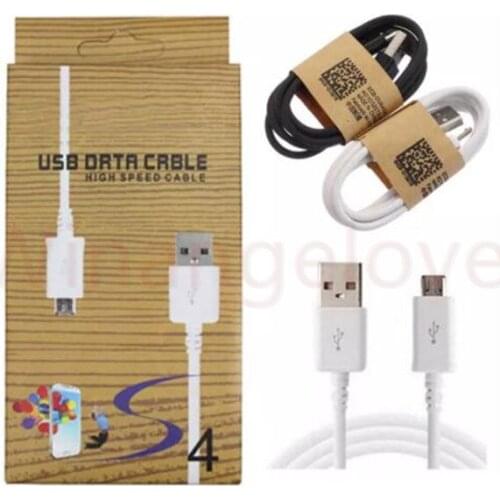 Charger accessory bundles 1m Micro USB Cable Data Sync Charging for Samsung Galaxy S6 S4 Note 2 With retail box