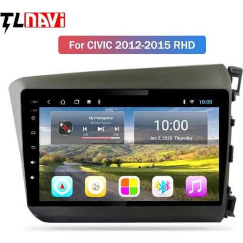 2G RAM 9 inch android 10 car multimedia gps navigation system for RHD Honda civic 2012-2015 right hand drive
