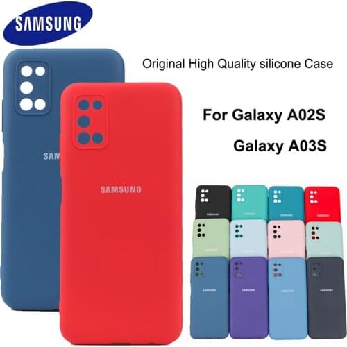 A02s Case Samsung Galaxy A02S SM-A025F A 02S A03s A 03S Silky Silicone Cover High Quality Soft-Touch Back Protective Shell