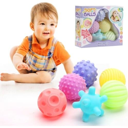 Kid Soft Glue Multi-arts Hand Grasp Ball Perception Ball Baby 3D Touch Ball Massage Ball Baby Learn To Crawl Massage Ball Toy