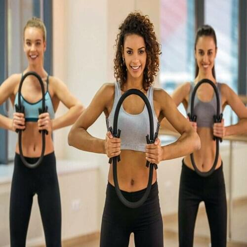 Dual Grip Pilates Ring Magic Circle Body Sport Fitness Weight Exercise Yoga Kit
