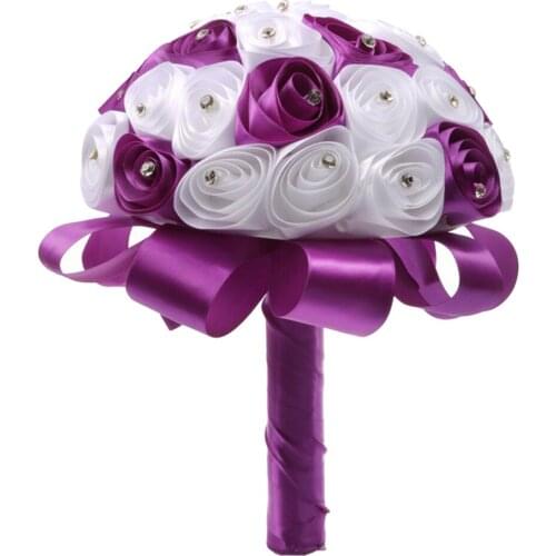 European Bride Rose Flower Hand Bouquet Hand Tied Flower Wedding Home Decor
