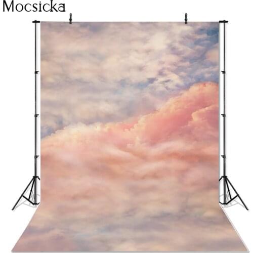 Mocsicka Sunrise Backdrop Dream Cloud Natural Scenery Newborn Baby Shower Birthday Photography Background Photo Studio Props