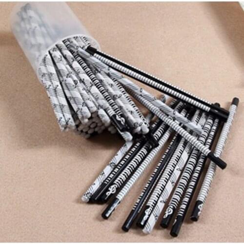 72pcs wooden music piano pencil cute kids pencils for school office writing children carpenter 2B pencil graphite free shipping