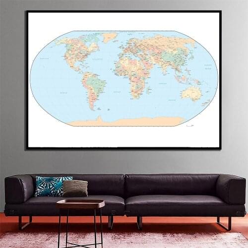 60x90cm World Map Vector illustration Creative Wall Decor Crafts For Home Living Room Wall Decoration
