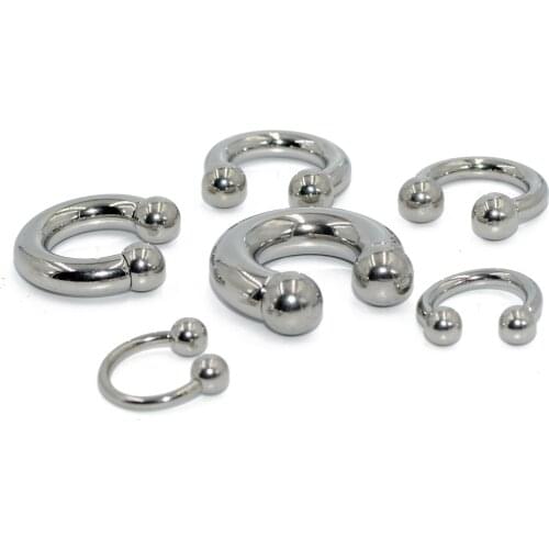 1 Piece Big Size Stainless Steel Internally Threaded Hoop Sexy Rings Lip Horseshoe Nose Rings Body Piercing Jewelry