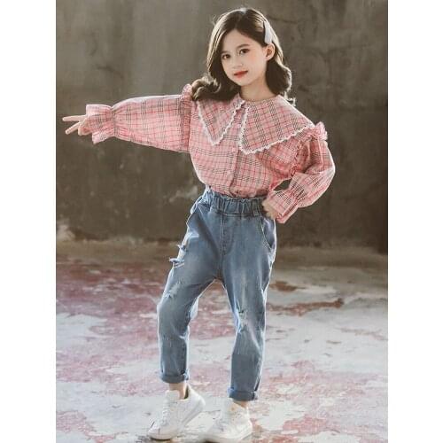 Long Sleeve Children Clothes Set Girls Outfits Cute Boutique Clothes for Girls Teenage Set Fall Kinder Kleding Kids Suit AE50CC