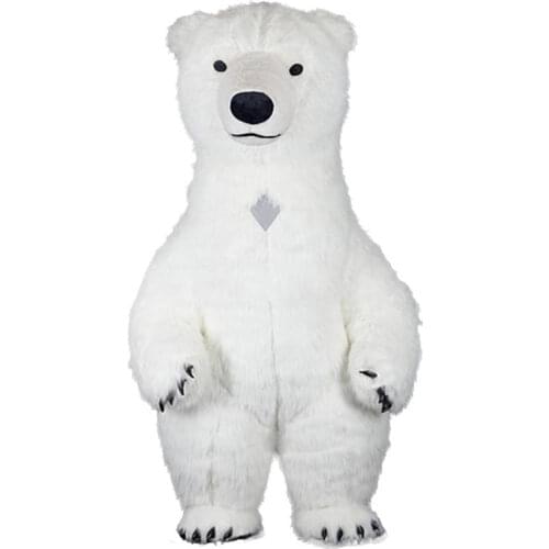 Polar Bear Costume Inflatable Mascotte Pour Adultes Gonflable Polaire Costume Public Pour Fantaisies Homem Personnaliser Furry