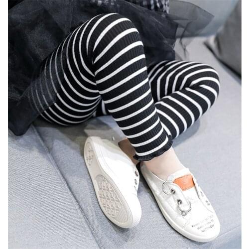 Toddler Girl Leggings Casual Stripe Skinny Pants 2019 Autumn Trousers Fashion Elastic Waist Kids Legging Baby Pants 2 3 4 5 6 Y