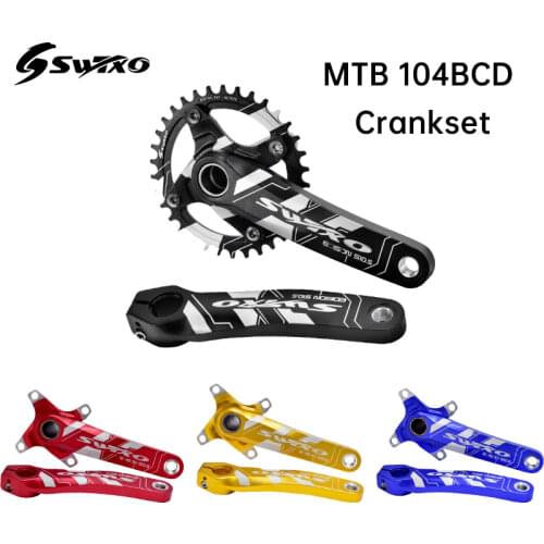 MTB Bicycle Crank Sprocket 104BCD Crankset CNC Ultralight Aluminum Alloy 170MM Bike Chainring 32T 34T 36T 38T Bike Accessories