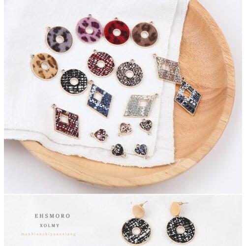 New arrived 30pcs/lot color alloy/Polyester material round shape charms diy jewelry earring/bracelet/necklace pendants accessory