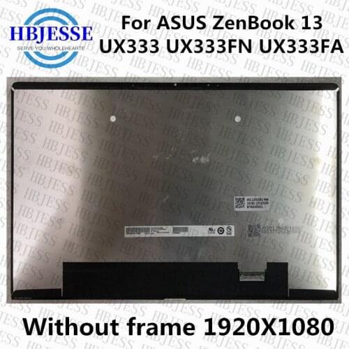 Origianl 13.3" For ASUS ZenBook 13 Lingya Deluxe13 UX333 UX333FN UX333FA LED LCD Screen+ Glass Assembly 1920X1080 FHD