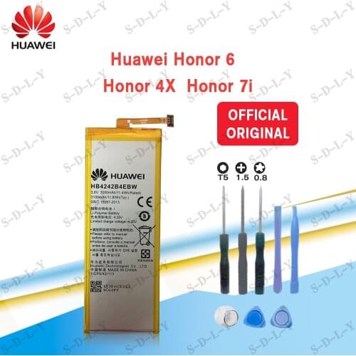 Original for Huawei Battery for Huawei Honor 4X Honor 6 Honor Che2-l11 H60-L01 H60-L02 H60-L11 H60-L04 HB4242B4EBW 3000mAh