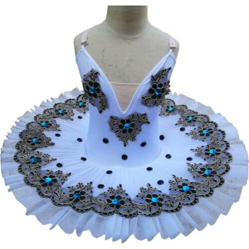 Professional Ballet Tutu Swan Lake White Dance Costume Pancake Girls Classical Ballet Tutu Leotard Ballet Dress For Kids