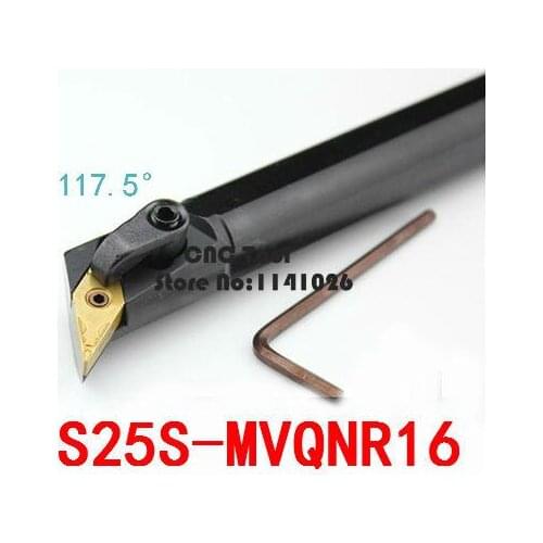 S25S-MVQNR16/S25S-MVQNL16 25mm Lathe Cutting Tools CNC Turning Tool Machine Tools Internal Metal Lathe Tool Boring Bar MVQNR/L